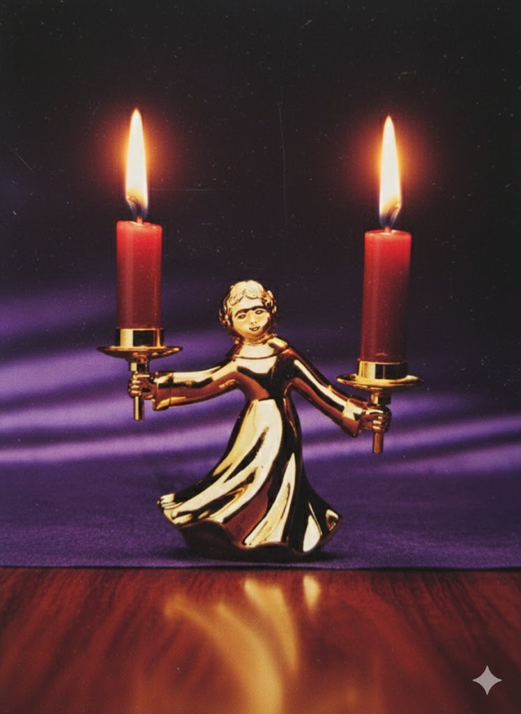 BMF Play Light Engel 24 Karat vergoldet, Kerzenständer