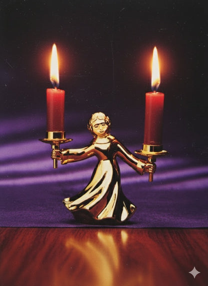 BMF Play Light Engel 24 Karat vergoldet, Kerzenständer