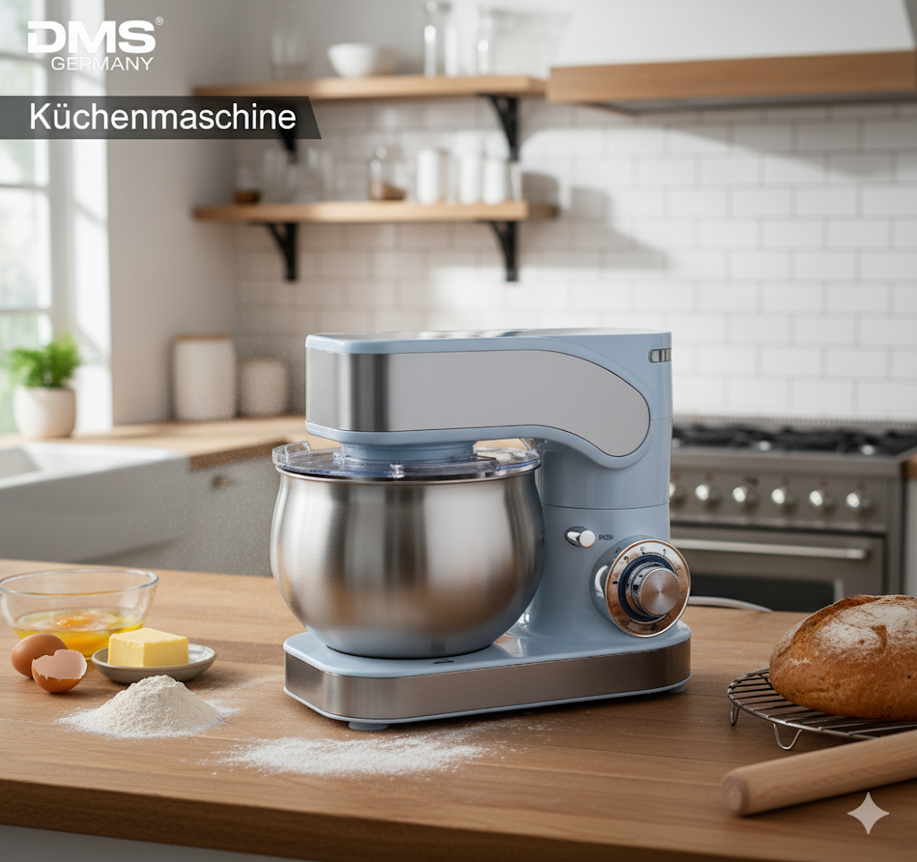 DMS KM - 1600 BL Große Küchenmaschine, 6 Liter, 1600 Watt