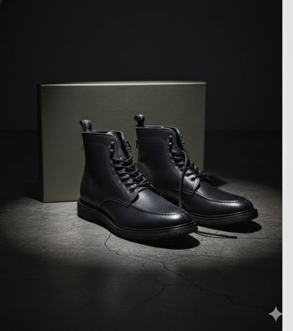 Allsaints Indianna - Lace Up Boot - Calf, Herren, Schwarz, Größe 43