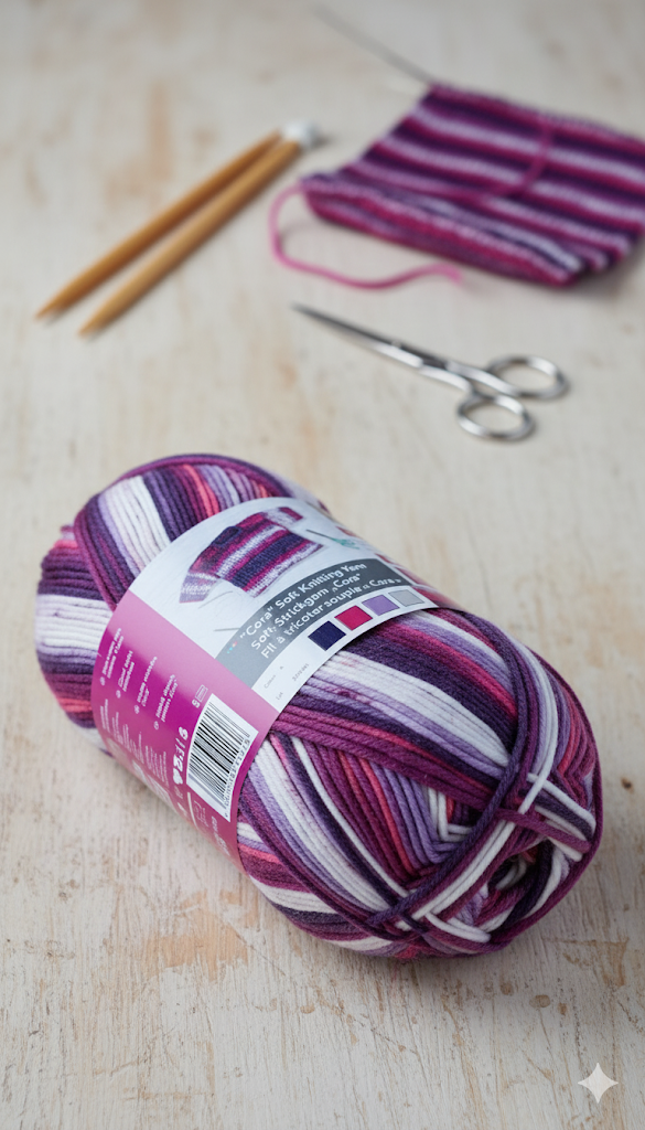 Crelando Cora Soft Knitting Yarn, Wolle, 300 gramm