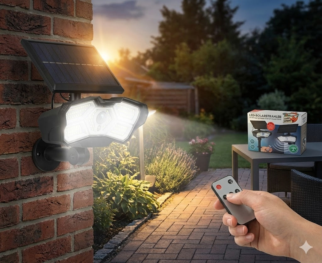 Easymaxx LED Solarstrahler mit Bewegungsmelder IP64 Außenstrahler