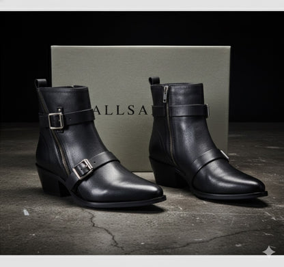 Allsaints Lior - Zip Boot - Calf, Damen, Größe 40, Schwarz