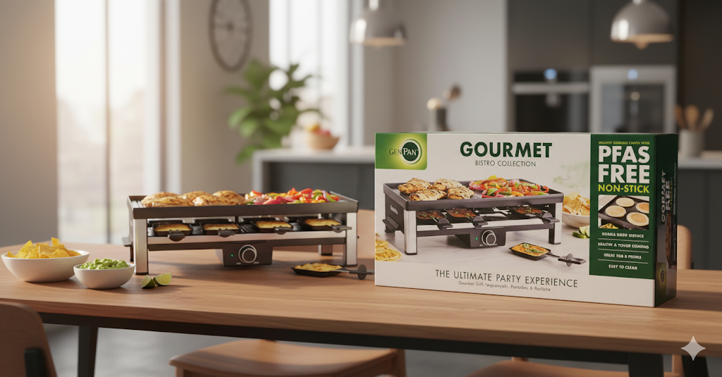 Green Pan, Pfas-Free Non-Stick, Raclette, 8 Personen