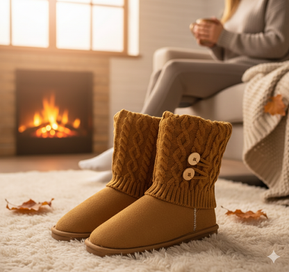 Winterboots "Cosy" Orbisana Gr. 40/41 Braun Boots mit flauschigem Futter