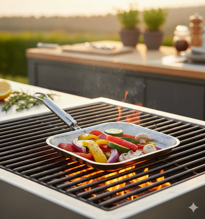 WILKINSON 1888 LTD Grillpfanne perforiert abnehmbarer Griff Edelstahl