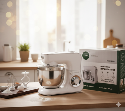 Daya DKMI-6360 Teigmachine, Teigknetmachine, Küchenhelfer, Backen, Italien