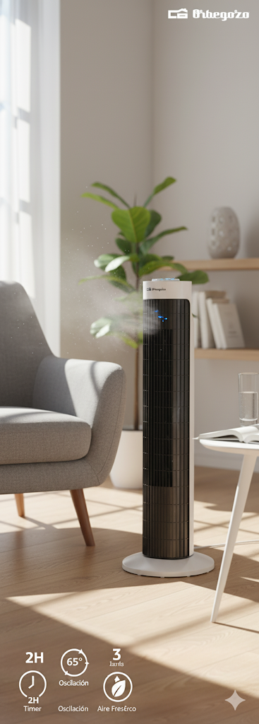 Orbegozo TW0750 Ventilator, Hochwertiger Ventilator, Sommer, Kühlend