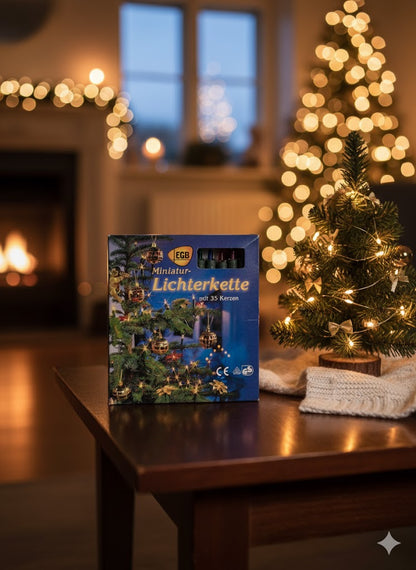 Weihnachts Lichterkette mit 20 Kerzen LED Baumkerzen Deko