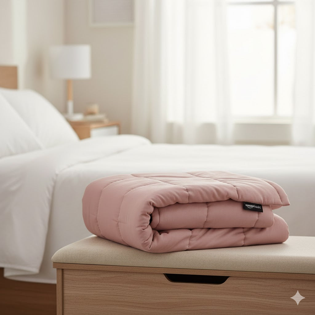 Amazon Basics Schwere Decke für Kinder 1,36KG Rosa