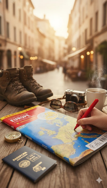 Marco Polo Highlights, Europe, Reisekarte, Karte