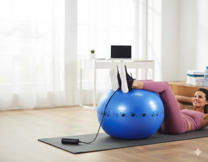 Orbisana Gymnastikball 65 cm | Sitzball für Büro & Rücken | Inkl. Übungen