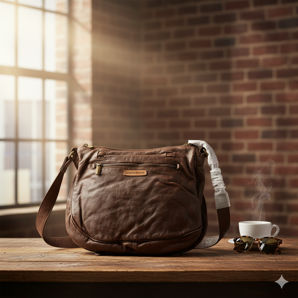 Desiderius Basic Kajetan Braun Männerhandtasche, Schwarz, Echtleder, UVP: 149,95