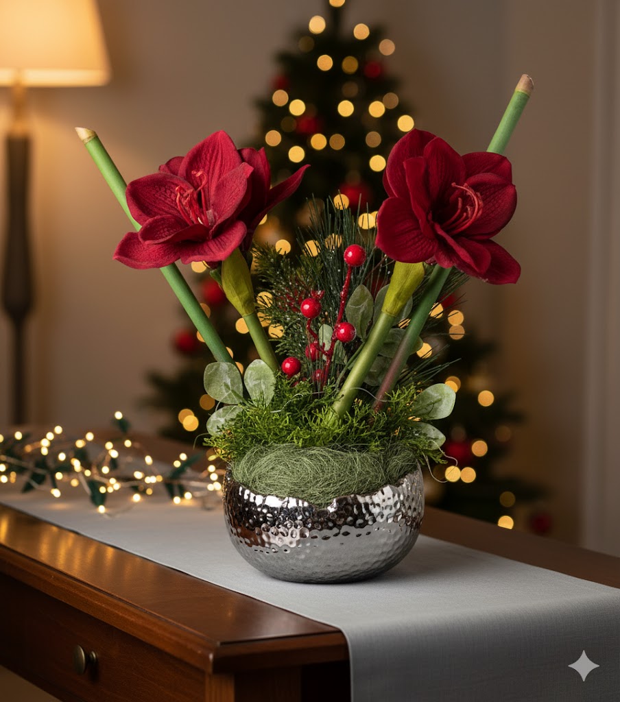 Tchibo, LED Arrangement Amary, Künstliches Gesteck mit Topf