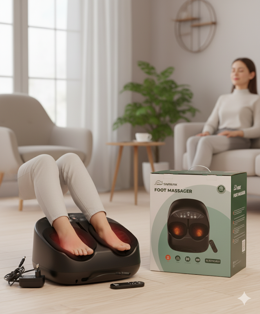 Snailax SL-527RC Shiatsu Fußmassagegerät Kneten Wärme Kompression Fernbedienung