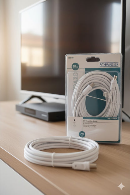 Schwaiger KVK 100 IEC Anschlusskabel 75db 10 Meter