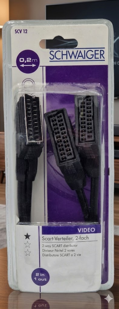 Schwaiger SCV12 531 SCART Y-Videosplitter TV Verteiler Video Adapter