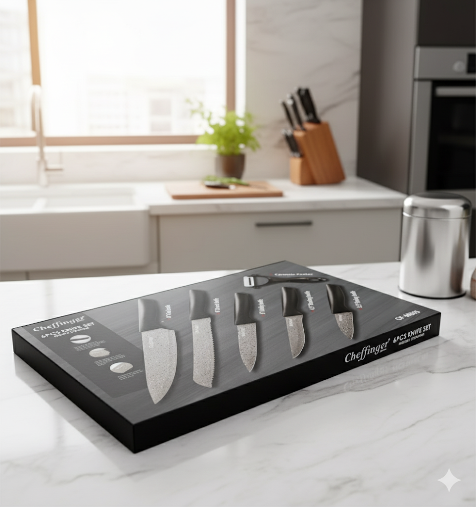 Cheffinger 6-teiliges Messerset, Marble
