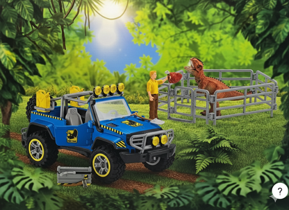 Schleich Geländewagen mit Dino-Außenposten - Mehrfarbig (41464)