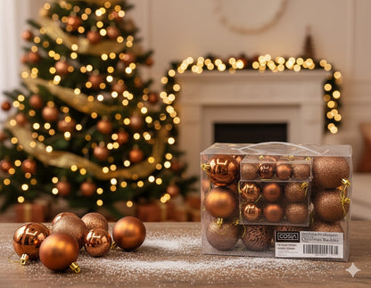 Cosia Weihnachtskugeln 50 Stück Bronze