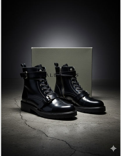 Allsaints Donita Zip Boot, Cow, Farbe Schwarz, Größe 39, Damen, B-Ware