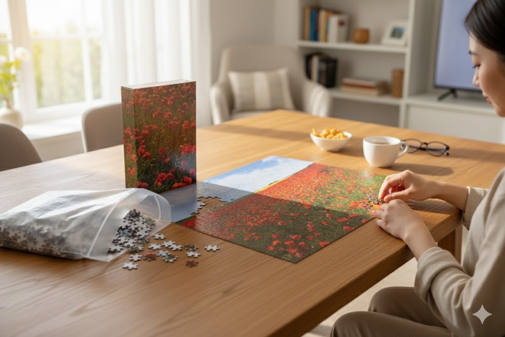 Puzzle Mohnblumenwiese, 1000 Teile