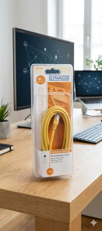 Schwaiger PATCHKABEL CKY1222 2m Netzwerkkabel Ethernet Kabel RJ45