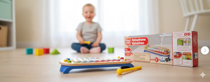Playtive Xylophon Echtholz/Kunststoff Kinder Spielzeug Musikinstrument