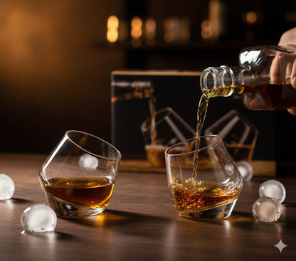 Rollende Whisky Gläser / 2-er Set / Rolling Whisky Glasses - Whiskyglas NEU+OVP