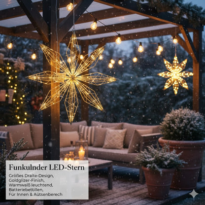 LED-Stern Shine 50 cm – 40 LEDs, leuchtende Weihnachts-Hängedeko