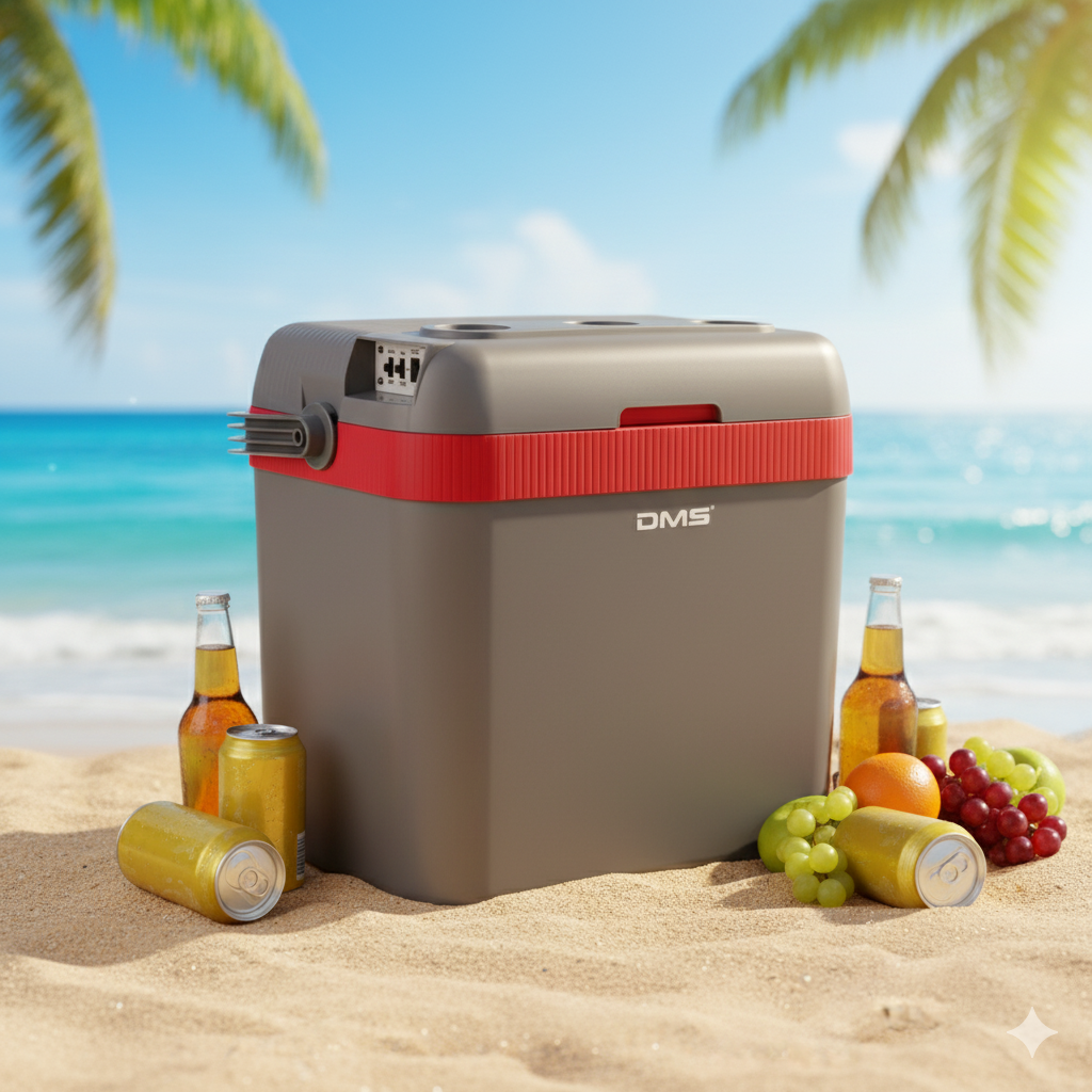 DMS KB-33 Kühlbox - Grau-Rot, 33L