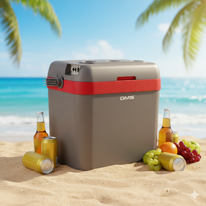 DMS KB-33 Kühlbox - Grau-Rot, 33L