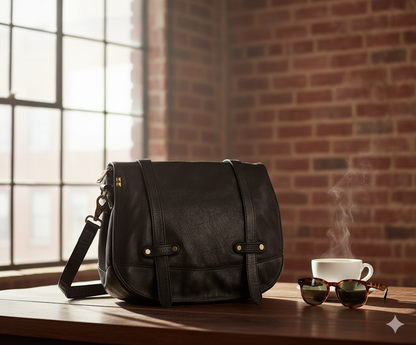 Desiderius Basic Kajetan Black Männerhandtasche, Schwarz, Echtleder, UVP: 149,95