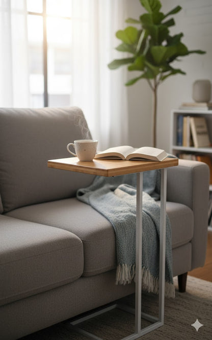 Bonstato Kaffe Tisch, weiß, Holz, Beistelltisch, Holz