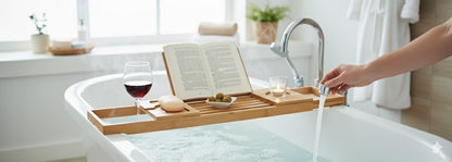 Ausziehbare Badewannenablage aus Bambus Neu