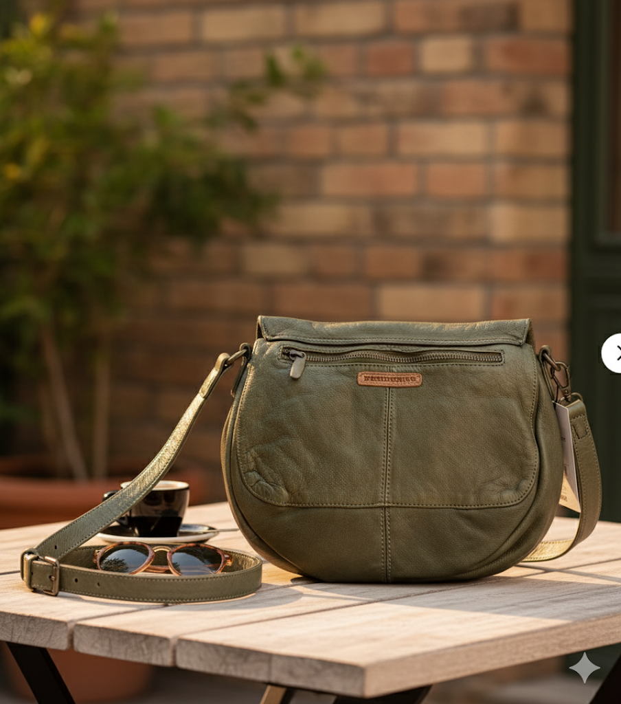 Desiderius Aemilia Olive Handtasche, NP: 70€, Echtleder, Hochwertig, Modern