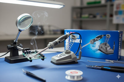 Ferrex Lötkolben Set Lötkolbenset 30 W Löten Station inkl Lötdraht 2 Spitzen NEU