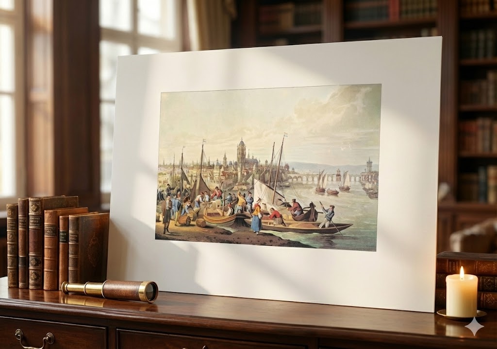 Frankfurt a.M. – Historischer Bowyer-Druck, klassisches Sammler- und Deko-Bild 🖼️