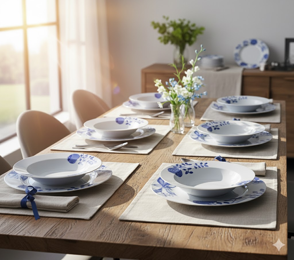 Arte Viva Tafelservice 12-teilig, Luisa, Blumen Design