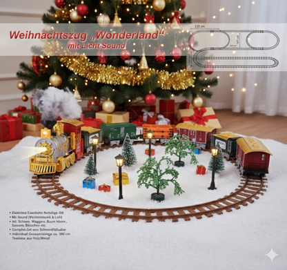 LED-Weihnachtszug "Wonderland" mit Zubehör 14 tlg.