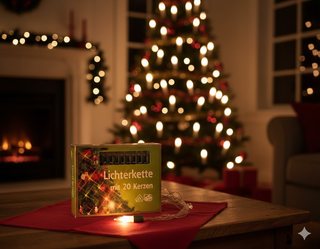Lichterkette mit 20 Kerzen