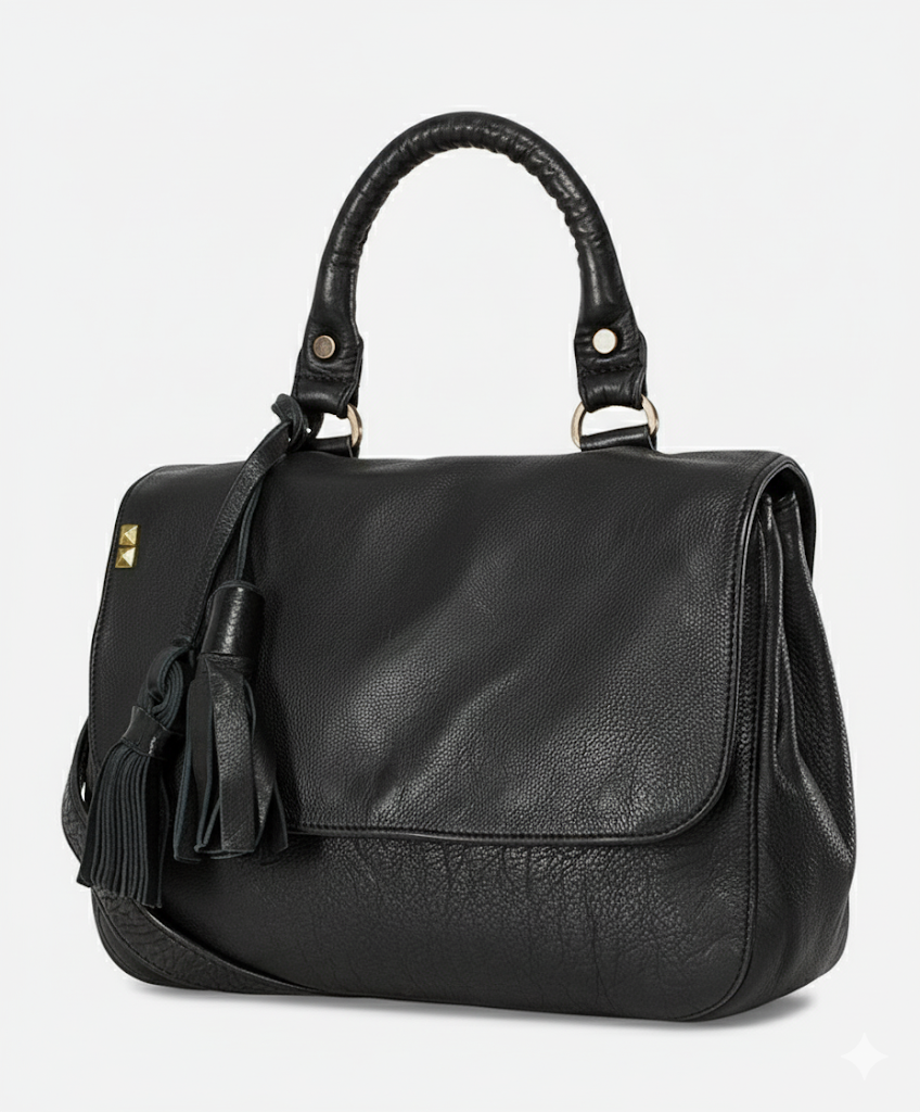 Desiderius Basic Aemilia Schwarz Handtasche, Damentasche, UVP: 89,95€, Leder