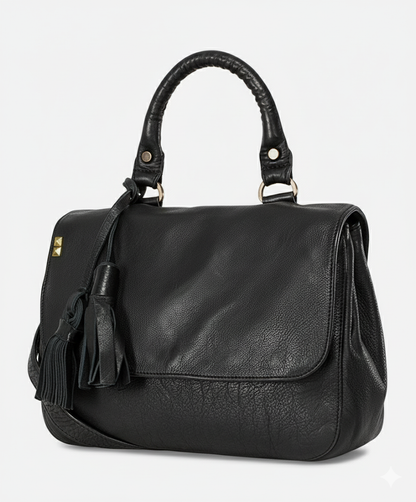 Desiderius Basic Aemilia Schwarz Handtasche, Damentasche, UVP: 89,95€, Leder