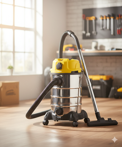 DMS® NTSC-30Y 4 in 1 Nass und Trocken Industriestaubsauger 30L 2300W Farbe: Gelb