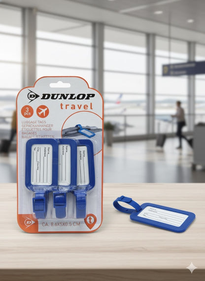 DUNLOP Gepäckanhänger-Set travel, 3 teilig