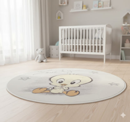 Teppich von Disney Rund 90cm Durchmesser Winnie Puuh Looney tunes Tweety Motive