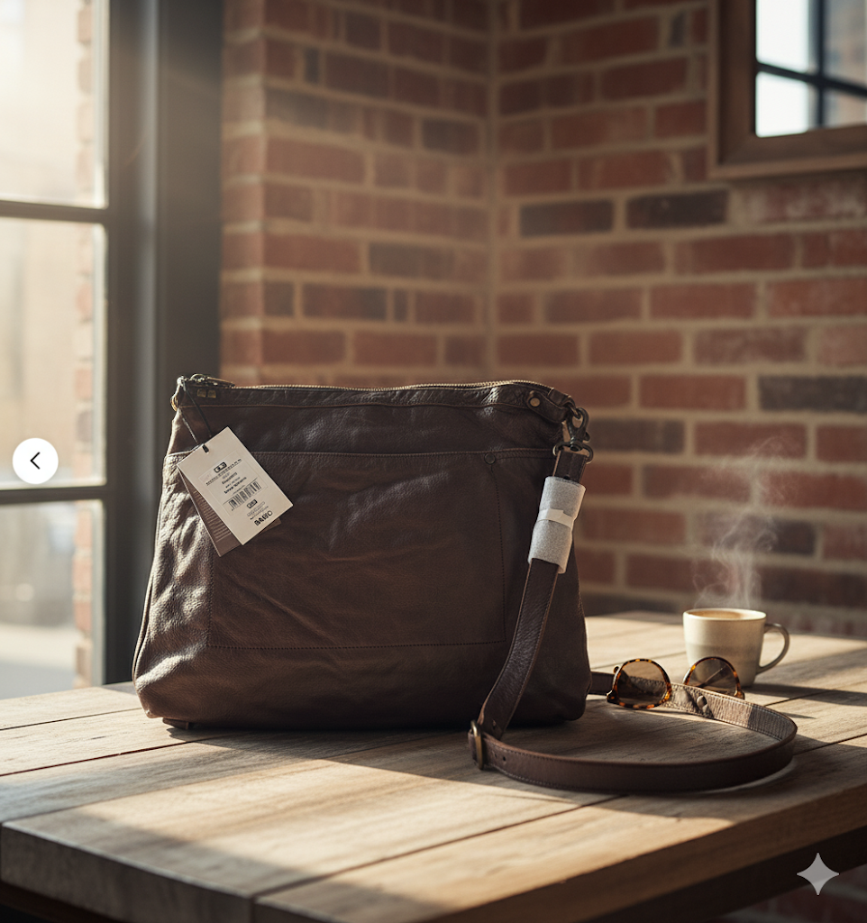 Desiderius Basic Faustus Dark Brown Männer-Handtasche, UVP: 125€, Herrentasche