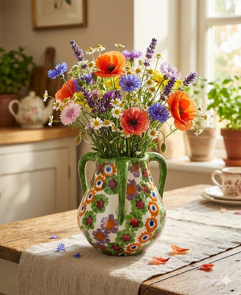 Keramik Vase 8 cm Höhe Kunst Antiquität Deko Sammlerobjekt