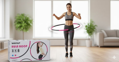 Wanap Fitness Reifen Hoop Erwachsene 1 kg, 8 Teile Breit 95cm Reifen, Blau