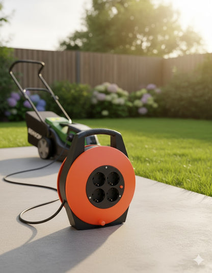 Benson Electric Kabeltrommel mit Handgriff, 10 Meter